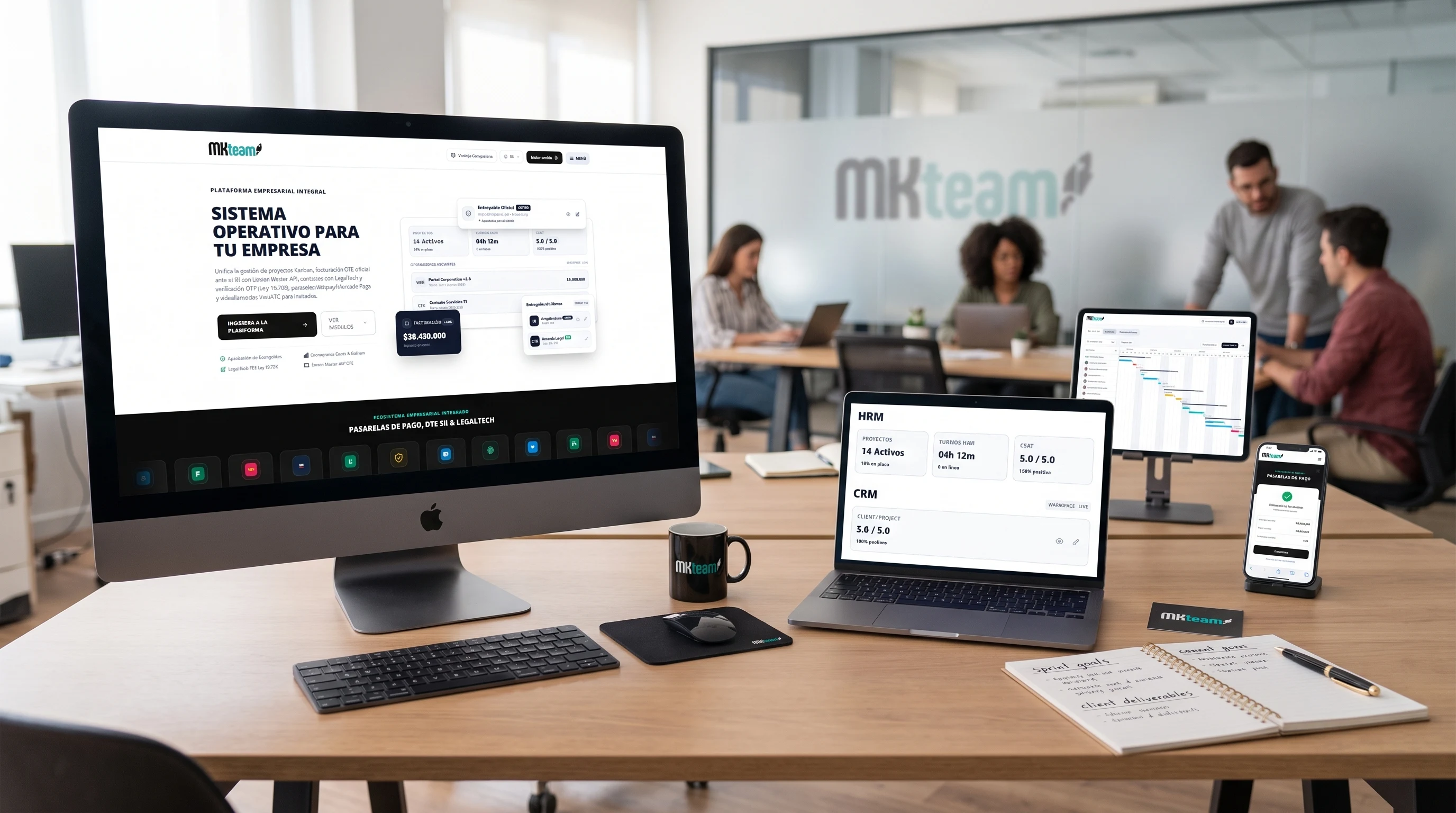 Plataforma MKTeam Space en producción