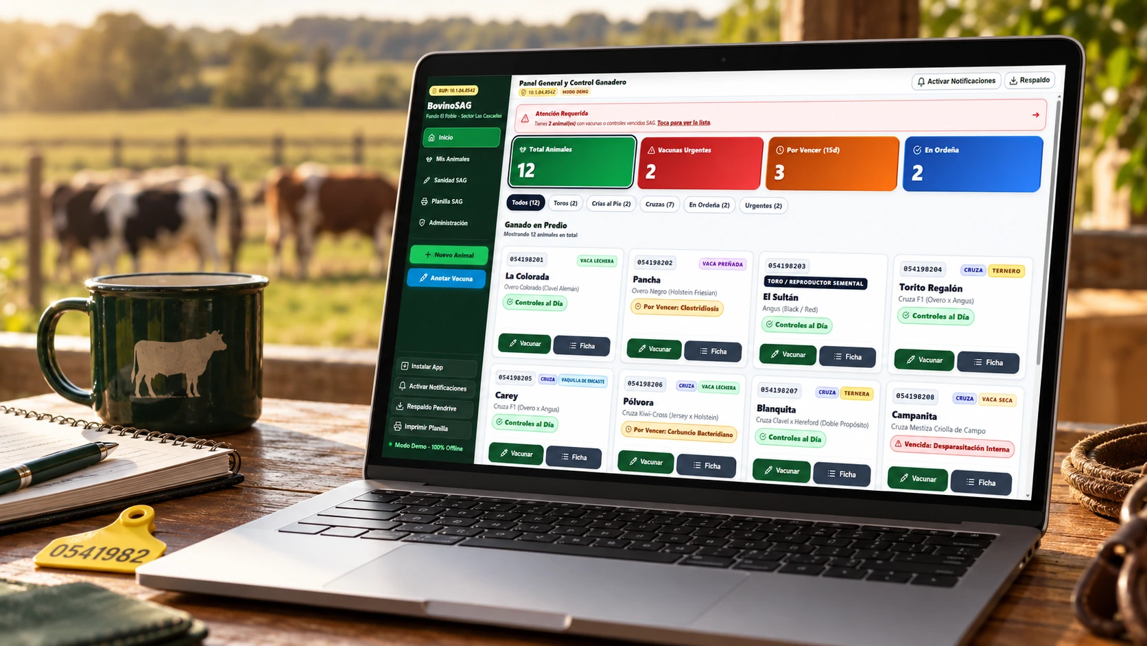 Plataforma BovinoSAG Rural en producción