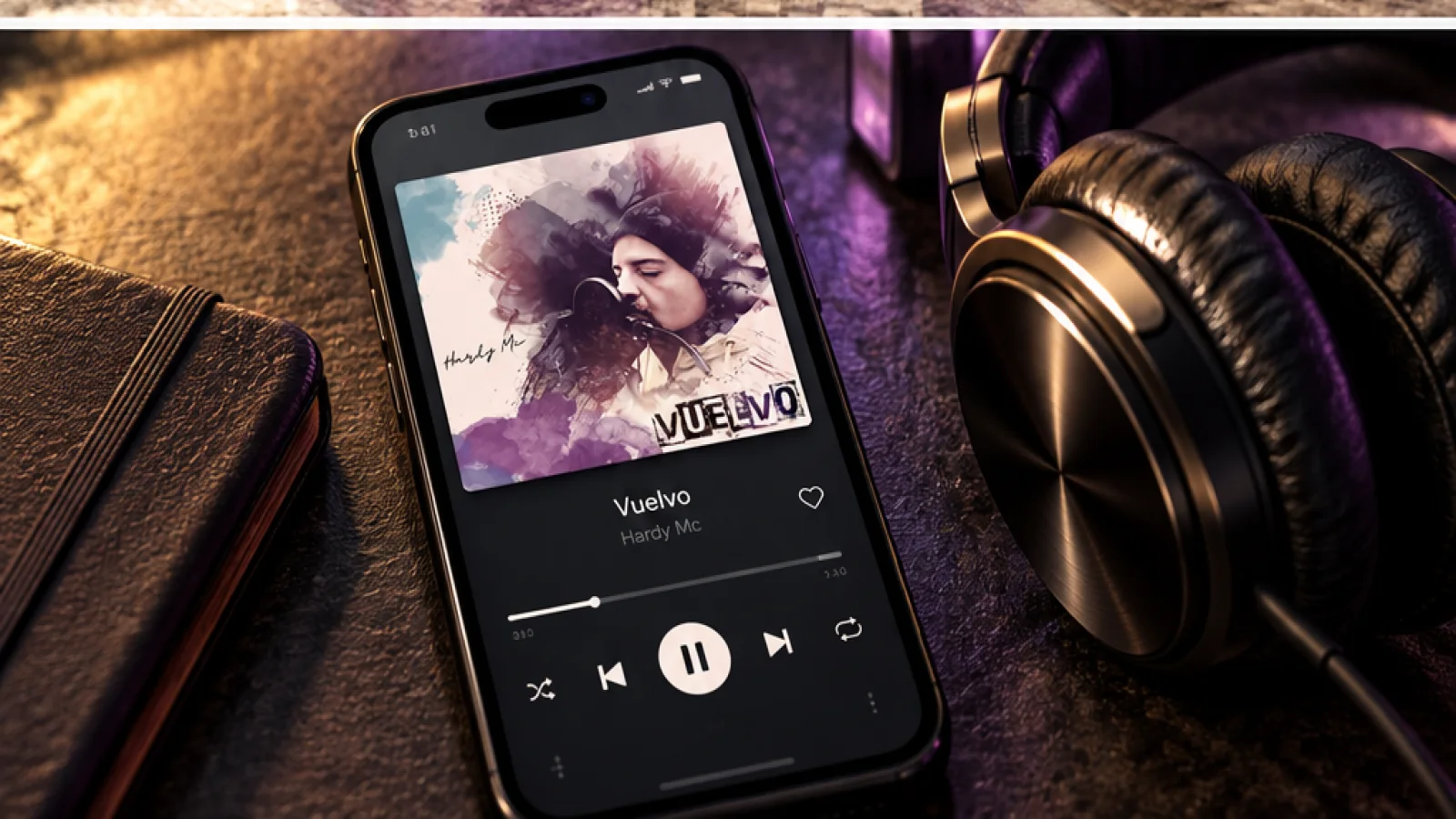 Pieza promocional para plataformas de música.