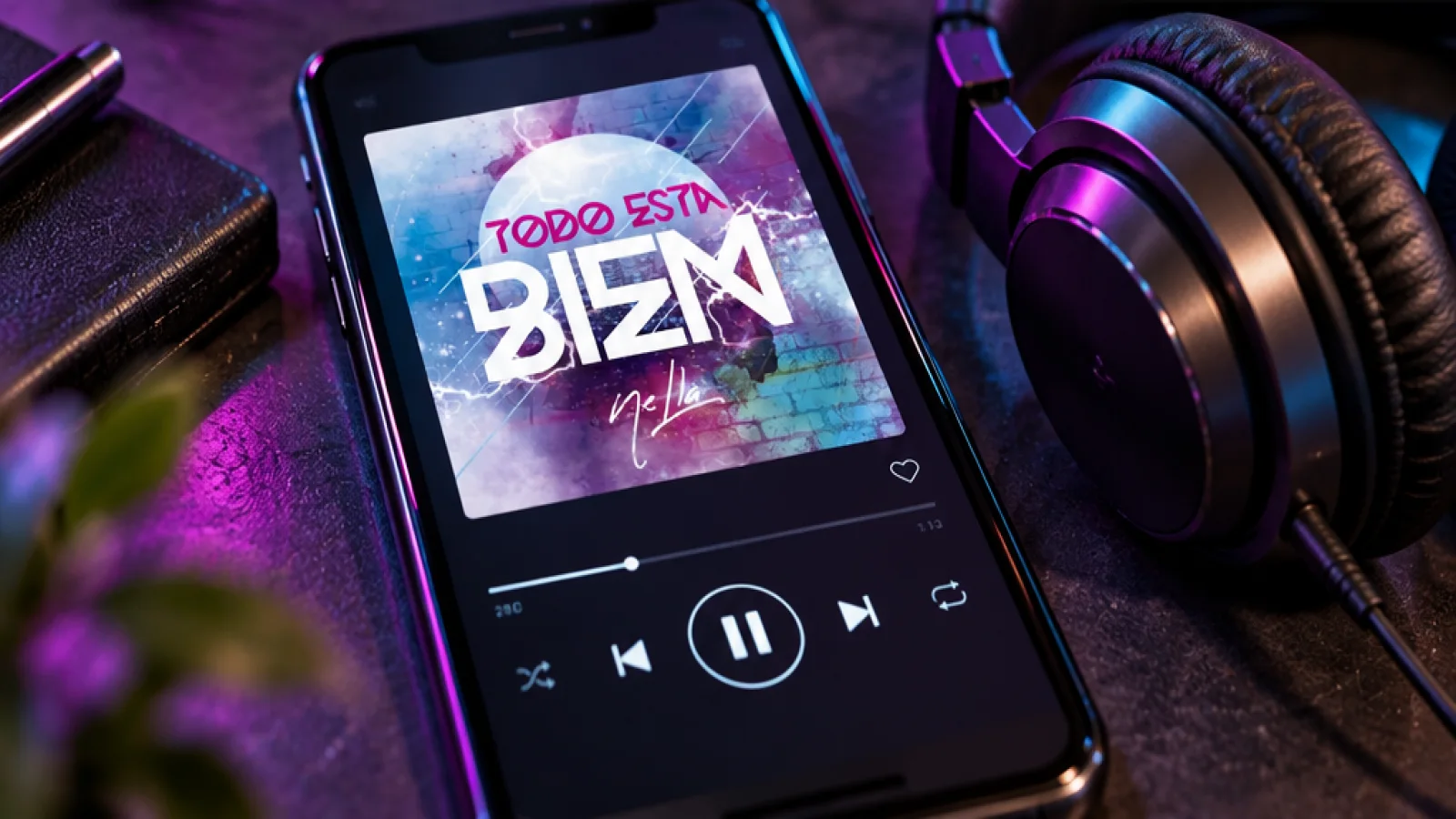 Pieza promocional para plataformas de música.