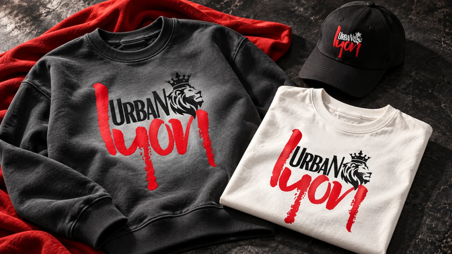 Aplicación de la identidad en polerón, polera y gorro.